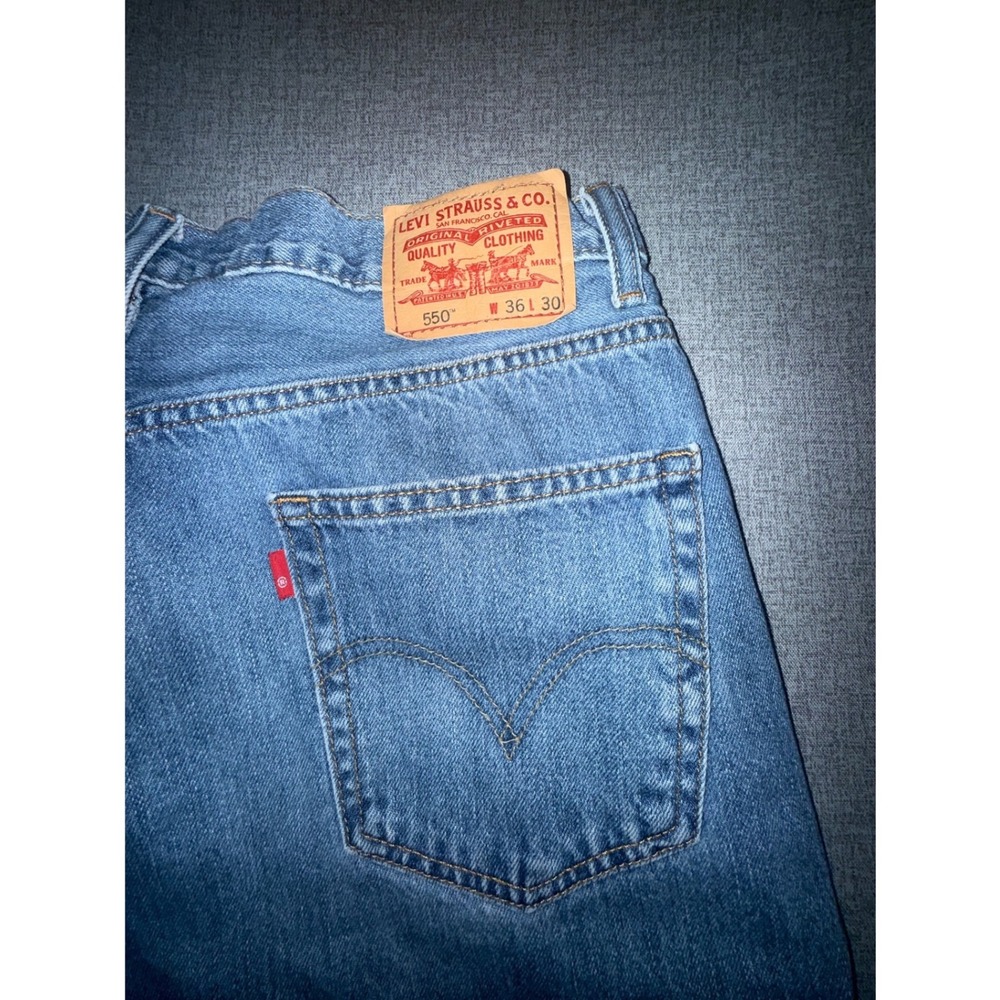 Levis Levi 550 36x30 Jeans Blue Relaxed Fit Tapered Leg Denim